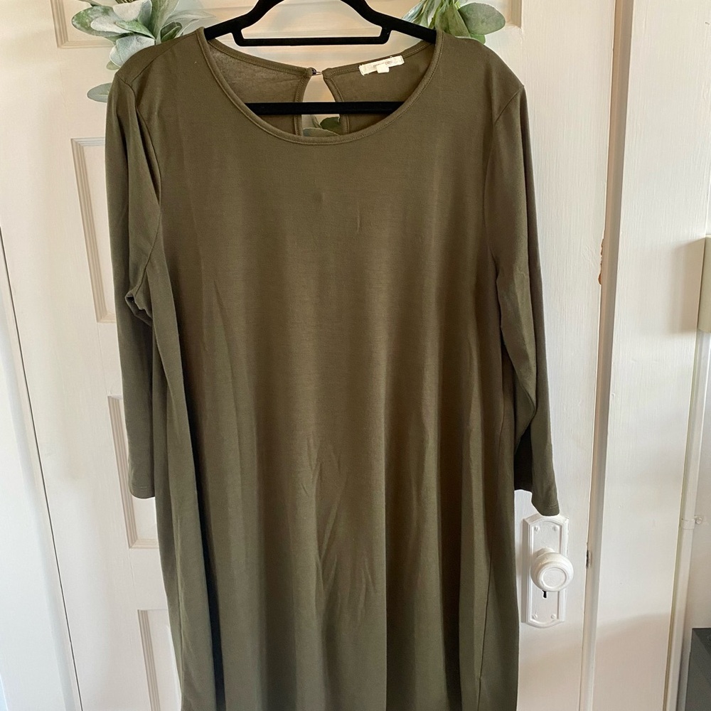 3/4 Sleeve Plus Dress